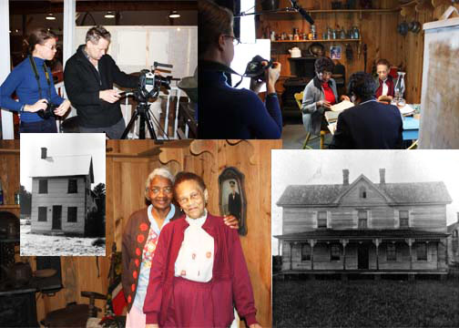 Collage of the Filming of "Voices of the Indiantown" 